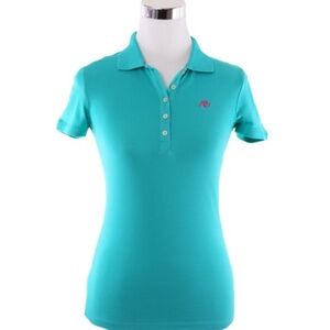 Aeropostale Women's Turquoise Polo Shirt